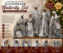 42.5” Unique Artisan Handmade Premium Christmas Religious Handmade Nativity set 110cm-115cm Approx
