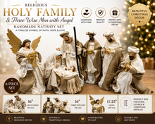 16"Religius Holy Family 41 cm & 16"Thre Wise Men 41 cm Angel 17.25”
