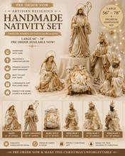 PRE-ORDER ONLY – Extra Large 56"–78" Artisan Handmade Christmas Nativity Set | Premium Religious Holy Family & Three Wise Men Display | Melbourne Click & Collect