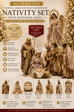 PRE-ORDER ONLY – Extra Large 56"–78" Artisan Handmade Christmas Nativity Set | Premium Religious Holy Family & Three Wise Men Display | Melbourne Click & Collect