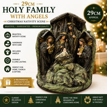 29cm Christmas Holy Family with Angels – Religious Nativity Scene Christmas Decoration