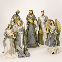 19.75″ Holy Family, 25.75″ Three Kings & 19.5″ Angel Handmade Nativity Set – Large Christmas Religious Display (50–65cm)
