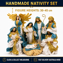 Christmas Religious Handmade Nativity Set Scene with Manger - 30-45 cm