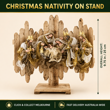 🎄 Christmas Handmade Nativity Set – 36cm Holy Family with 65cm Gazebo, Religious Christian Christmas Scene, Home Decor & Holiday Display Gift ✨