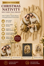 Handmade Christmas Nativity Wreath 78cm – Holy Family Religious Wall Decor, Christian Christmas Door & Home Decoration