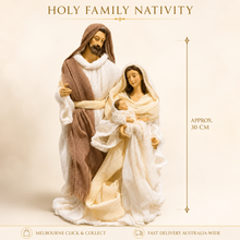 30cm Christmas Holy Family Nativity Ornament – Mary, Joseph & Baby Jesus Religious Christmas Decoration