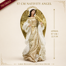 57cm (22.5") Angel & Holy Family Nativity Figurines – Large Religious Christmas Decoration PRE ORDER