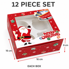 12pcs Gift for Her/Him New Red Christmas Gift Boxes with 4 Compartments - Featuring Festive Snowman And Tree Designs - Equipped with Insert Dividers, Suitable for Holiday Gifts And Party Favors for 500 Different Occasions