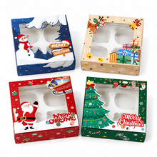 12pcs Gift for Her/Him New Christmas Gift Boxes with 4 Compartments - Featuring Festive Snowman And Tree Designs - Equipped with Insert Dividers, Suitable for Holiday Gifts And Party Favors for 500 Different Occasions