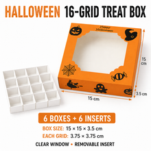 Halloween bakery 16 Grid chocolate cookie boxes 6pcs