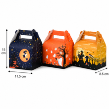 12-Piece Halloween Trick-or-Treat Bakery Cookie Boxes with Stickers – Assorted Character Candy Gift Boxes for Parties & Favours