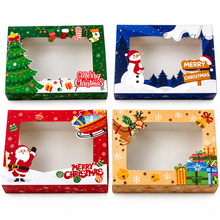 Christmas Theme 12-Hole Cupcake & Cookie Bakery Box – 12PCS Red, Green & Blue Holiday Gift Packaging for Cupcakes, Cookies & Desserts
