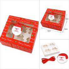 Christmas Red Green Cookie cupcake bakery boxes 12pcs