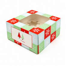 Christmas Red Green Cookie cupcake bakery boxes 12pcs