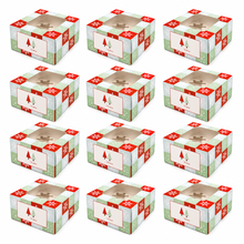 12PCS Christmas Red Green Cookie cupcake bakery box including inserts, ribbon and tags