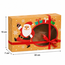 4pcs Christmas themed cookie cake biscuit bakery box (Yellow, Green & Red)