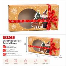 12PCS Christmas Elf Design Bakery Gift Boxes – Cookie, Candy & Treat Storage Packaging
