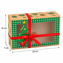 12-Pack Christmas Cookie Gift Boxes – Bakery Boxes with Ribbon, Treat Boxes for Cookies, Cakes, Candy & Holiday Gifts