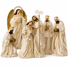PRE ORDER 55cm Large Handmade Christmas Nativity Set with 38cm Three Wise Men & Angel – Premium Holy Family Religious Figurines