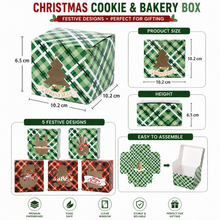 Christmas cookie paper boxes doughnut giftboxes bakery box with clear window Xmas red green box