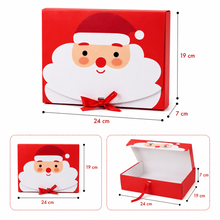 20-Pack Christmas Cookie & Bakery Gift Boxes – Red Santa Treat Boxes with Ribbon for Cakes, Biscuits & Holiday Gifts, 24 × 19 × 7 cm