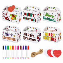 4pcs Christmas childrens carry handle cookie  DIY colour inbakery cookie Box