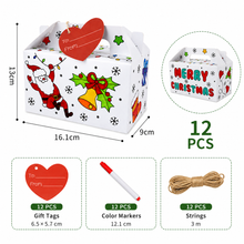 Christmas childrens carry handle cookie  DIY colour inbakery cookie Box  12 pcs