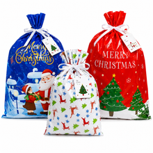 Drawstring Christmas REUSABLE Gift Bags (biodegradable)