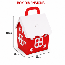 24pcs Christmas Santa House Bakery Boxes 8×6×10 cm – Festive Cookie, Candy, Cake & Biscuit Gift Packaging Boxes for Holiday Treats