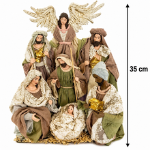Christmas Religious Ornaments Decorations Handmade Nativity Set with Manger - 35cm