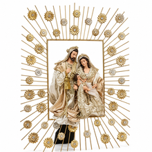 Christmas religious ornament decorations handmade nativity Holy Family metal frame Holy Family Décor (45cm frame approx. )