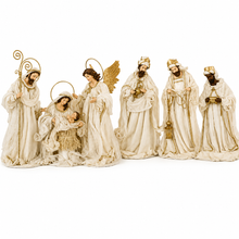 PRE ORDER 18"(46cm) Handmade Premium Nativity Scene Figurines Set – Holy Family with Angel & 15.75in Three Wise Men, Exclusive Artisan Christmas Decor