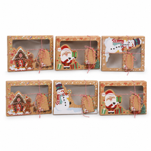 45pcs Christmas Gift Box Set: 15 Boxes + 15 Cards + 15 Strings, 22*15*7cm. Includes 15 Santa Claus and Snowman-themed Kraft Paper Boxes, Suitable as Candy Boxes/cake Boxes. These Hand-folded DIY Christmas Gift Boxes Come with Free Christmas Tags