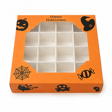 Halloween bakery 16 Grid chocolate cookie boxes 6pcs