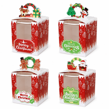 12-Pack Christmas Gift cupcake Boxes – Festive Holiday Treat Boxes for Small Gifts