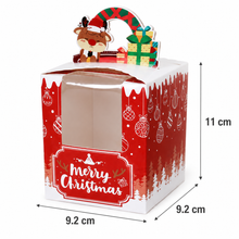 12-Pack Christmas Gift cupcake Boxes – Festive Holiday Treat Boxes for Small Gifts