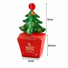 10-Pack Christmas Tree Bakery Gift Boxes – Small 16cm Candy, Cookie, Biscuit & Holiday Treat Packaging