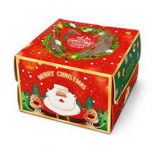 1pcs Affordable Christmas Cake Box with Handle – Red Festive Bakery Packaging, 20.8 × 20.8 × 17 cm
