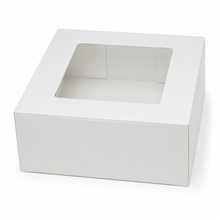 5 Sets Cake Boxes, 25.4X25.4X12.7 cm Tall White Square Bakery Boxes, Cake Storage Container 25.4 cm White Bakery Boxes Disposable Carrier Container Halloween Christmas Holiday, Valentine'S Day, Mother'S Day, Birthday, Wedding, Party