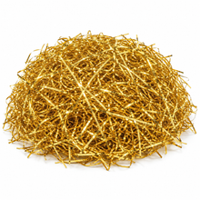 2x Gold Metallic Shredded tissue crepe paper hamper filler 100 grams
