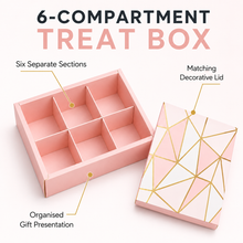 6PCS Fudge Donut Bakery Gift Boxes – Premium Treat Packaging Boxes for Homemade Gifts (21.8 x 15 x 5 cm in size)