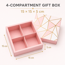 6PCS Donut Fudge Gift Boxes with 4 Hole Insert – Premium Bakery Treat Packaging for Gifts