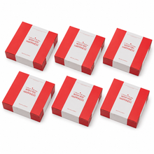 6 pcs Christmas themed hamper cookie gift box6PCS Christmas Hamper Cookie Gift Boxes – Red & White Bakery Treat Packaging, 21 × 17 × 5.5 cm