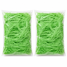 Green Shredded tissue crepe paper hamper filler gift box packaging  20 grams 2 pack x 20grams Gift Wrapping Shredded Paper, Suitable for Wedding, Valentine'S Day, Father'S Day, Mother'S Day, Christmas, Party Decoration