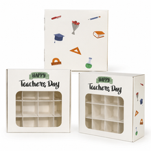 12PCS Teacher Thank You 16-Grid Gift Boxes | Premium Treat Boxes for Teacher Appreciation Gifts