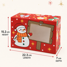 12PCS Christmas Cookie Boxes with Clear Window – Festive Bakery, Candy, Pastry & Holiday Treat Gift Packaging