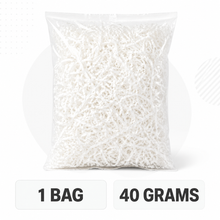 40 grams White Shredded paper hamper filler