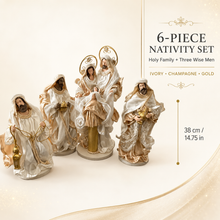 14.75" Christmas Religious Handmade Nativity set with 3 Wise Men (38CM)