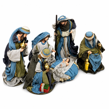 🎄 32–35cm Handmade Christmas Nativity Set – Holy Family & Three Kings Figurines, Religious Christian Christmas Home Decor & Holiday Gift ✨