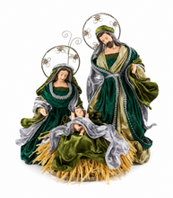 15.5’’ Christmas Religious Handmade Nativity Set with Angel - Scene with Manger (51 cm)